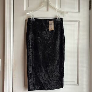 NWT black sequin pencil skirt from Nordstrom Rack. Brand is Everleigh. . Size S